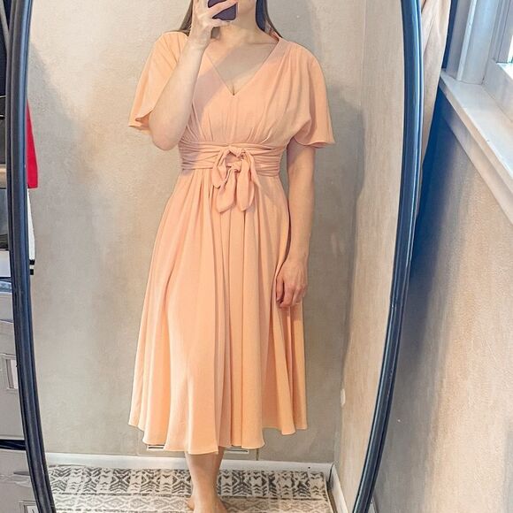 Gal Meets Glam Jane Tie Waist Midi Dress 2 - Picture 7 of 9